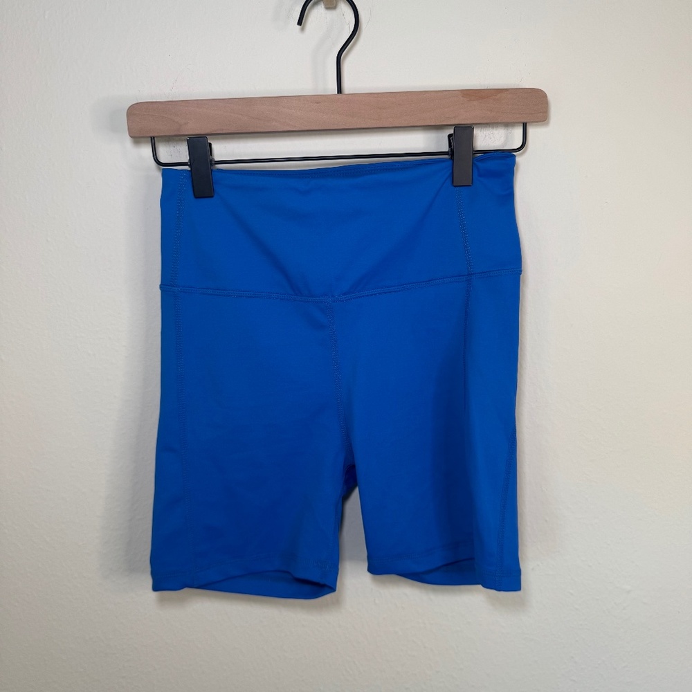 Vici Sport Bike Shorts Women's SM Blue Performance Athleisure Yoga Activewear